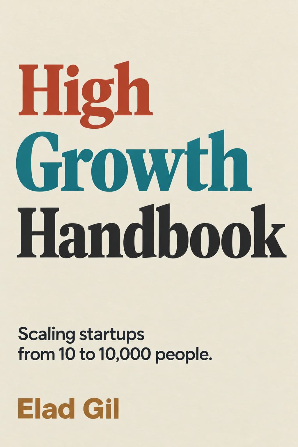 High Growth Handbook book cover